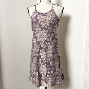 Lazy Sundays Anthro Fairy Floral Texture Boho Mini Sleeveless Halter Dress Sz M